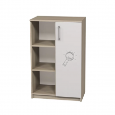 Полуотворен шкаф с една врата и фотопечат