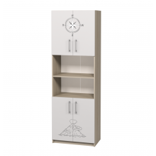 Dulap semi-închis cu patru uși și două rafturi deschise