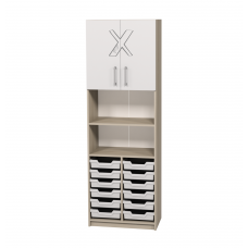 Dulap semideschis cu cutii și imprimare foto