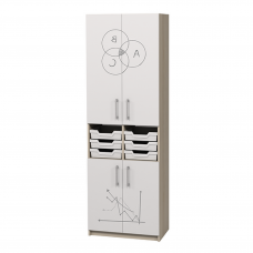 Шкаф закрытый с лотками