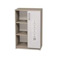 Полуотворен шкаф с една врата и фотопечат