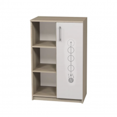 Полуотворен шкаф с една врата и фотопечат