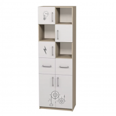 Шкаф с 5 врати комбиниран с фотопечат