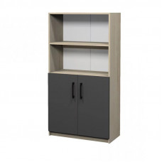 Полузатворен шкаф с рафтове.