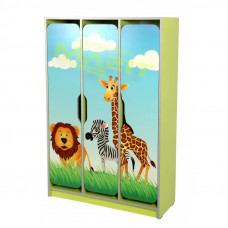 Гардероб детски трикрилен "Сафари"