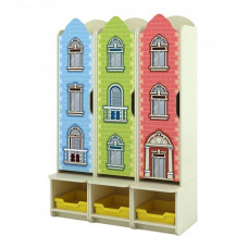 Детски гардероб за съблекални 3-местен