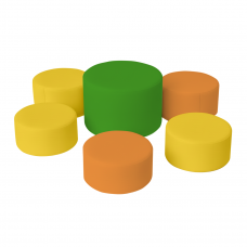 Комплект детски игрови пуфове "Цилиндри"